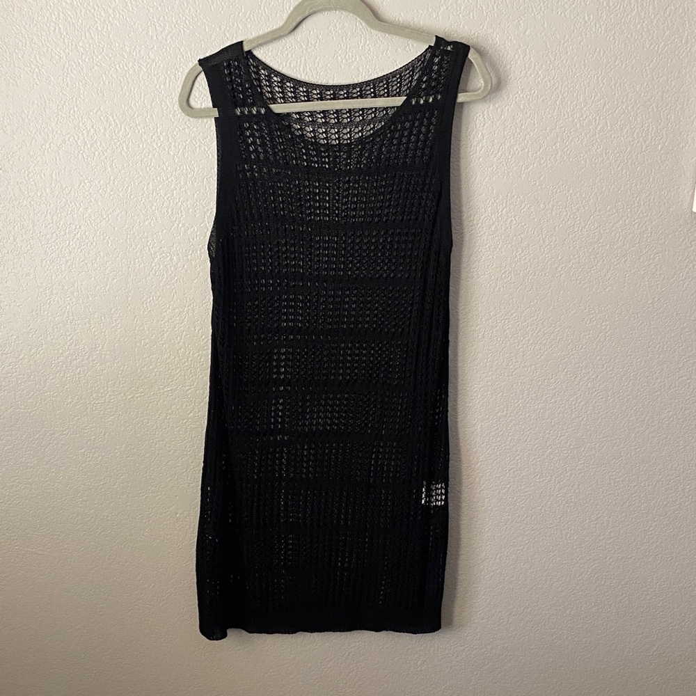 Black Knit Swim Coverup